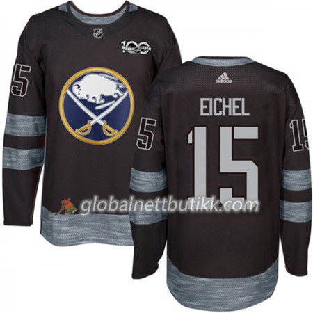Buffalo Sabres Hockeydrakt Jack Eichel 15 1917-2017 100th Anniversary Svart Adidas Authentic - Herre